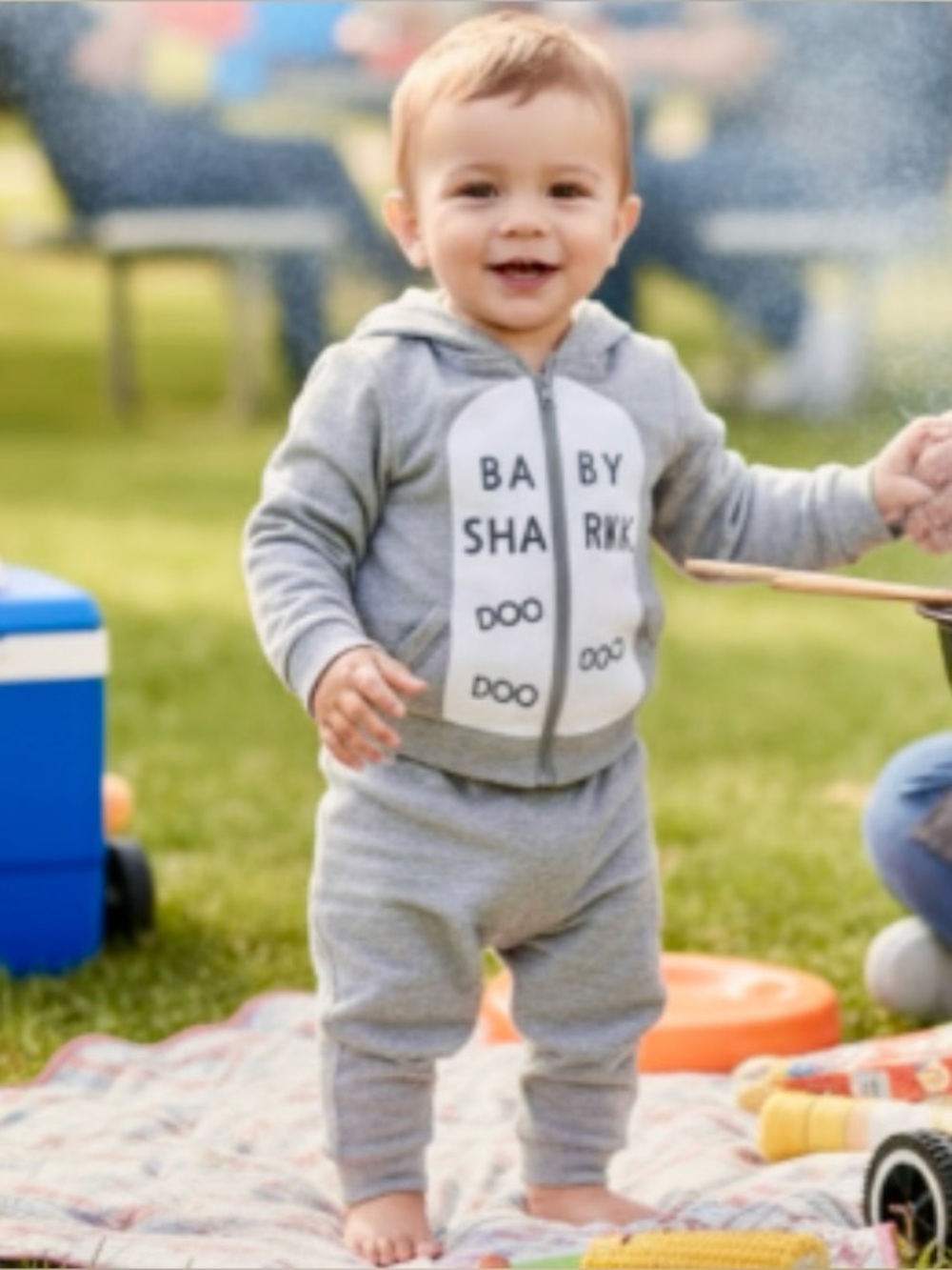 Boys Baby Shark 2 Piece Outfit
